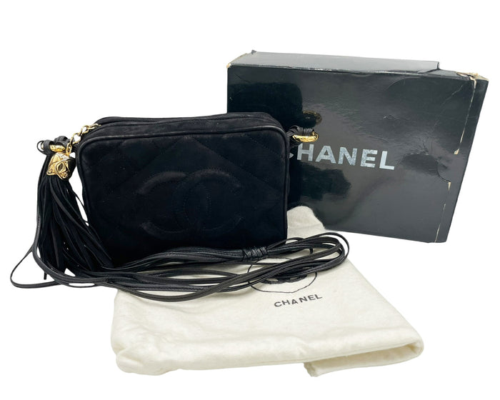 CHANEL CAMERA VINTAGE IN PELLE SCAMOSCIATA