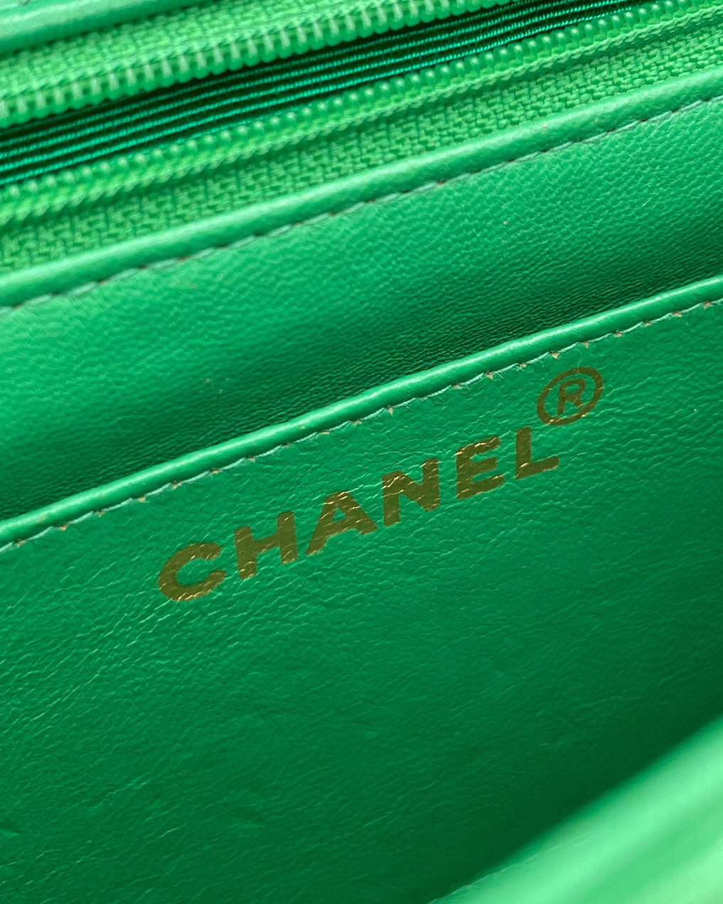 BORSA CHANEL IN LINO VERDE