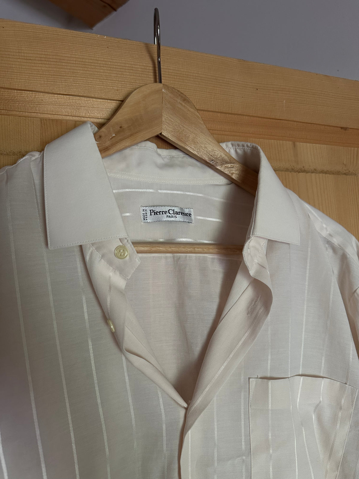 Chemise blanche à rayures - Made in France